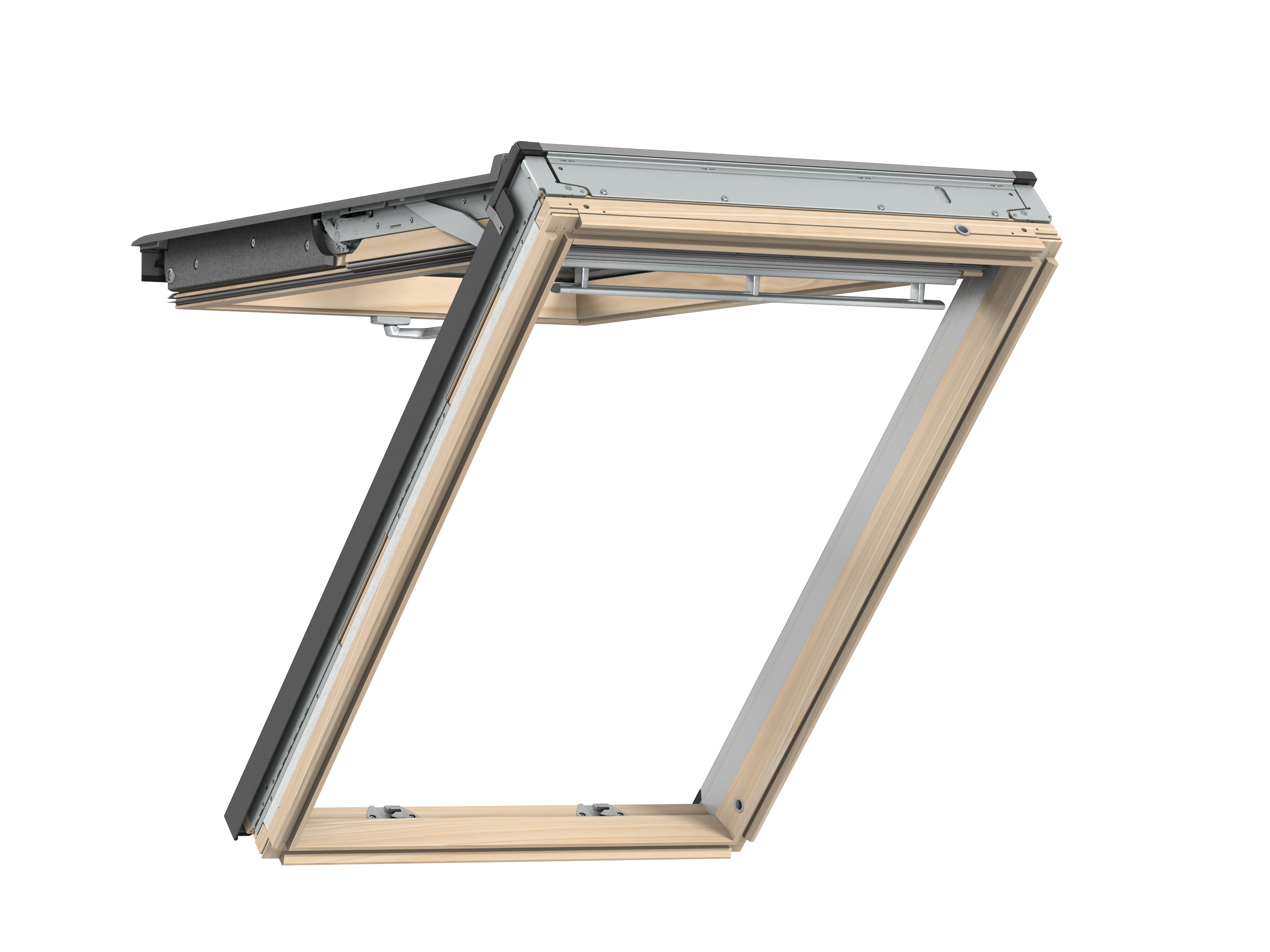 Klapowo-obrotowe okno dachowe VELUX GNL 1064 oblachowanie zewnętrzne